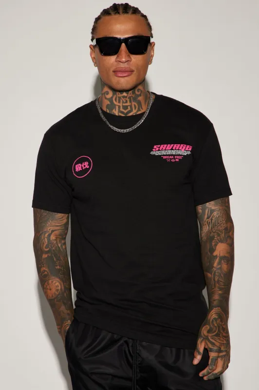 Savage ″Break Free″ Short Sleeve Tee - Black sold by Fashion Nova