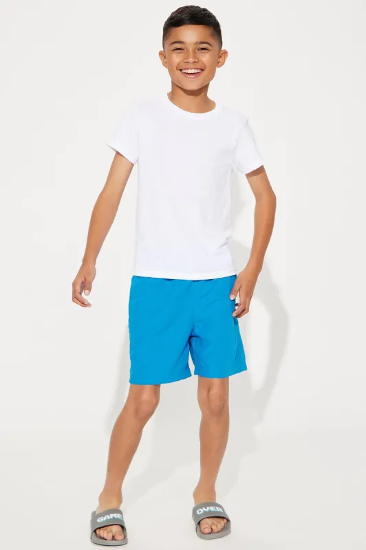 Mini Montez Volley Swim Trunk - CobaltBlue sold by Fashion Nova