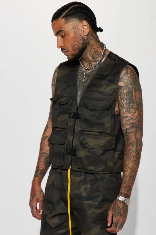 What Else Camo Cargo Vest - Camouflage sold by Fashion Nova