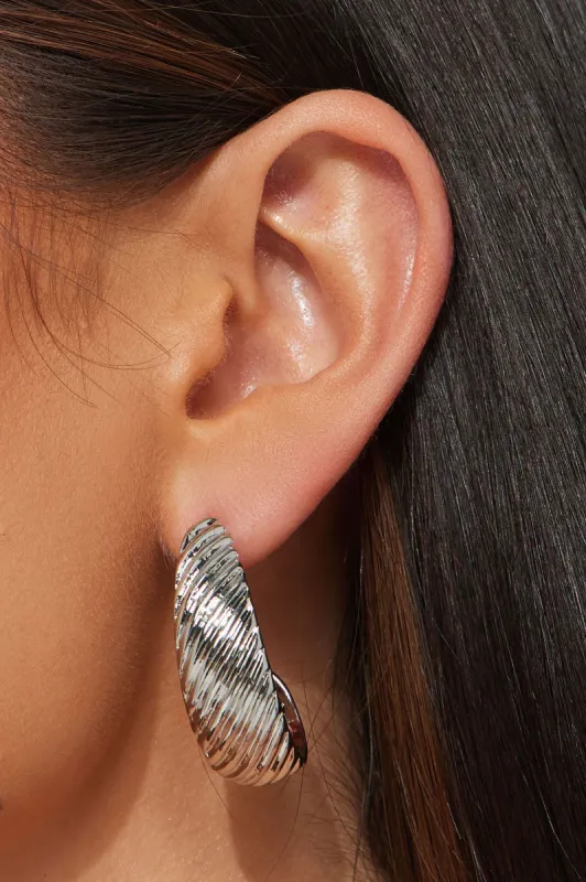 Simplistically Perfect Earrings - Silver sold by Fashion Nova