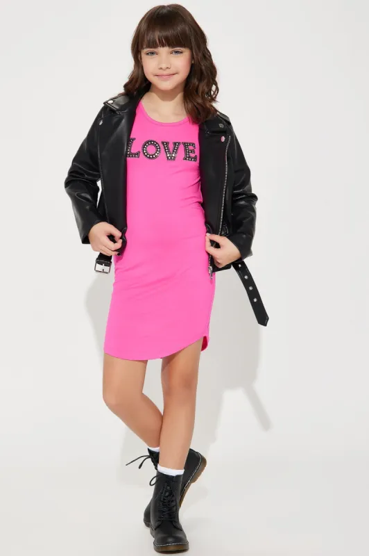 Mini Scoop Around and Found Out Dress - Fuchsia sold by Fashion Nova