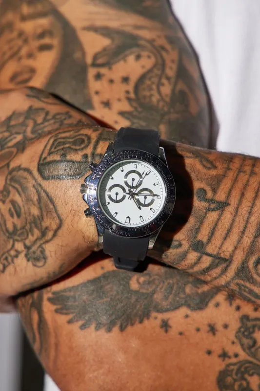 Time To Go Watch - White/Silver sold by Fashion Nova