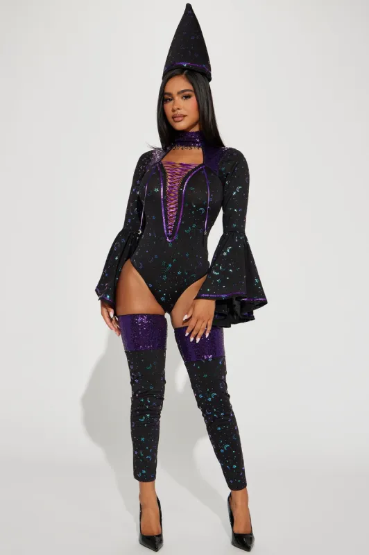 Dark Magician 3 Piece Costume Set - Black/Purple sold by Fashion Nova