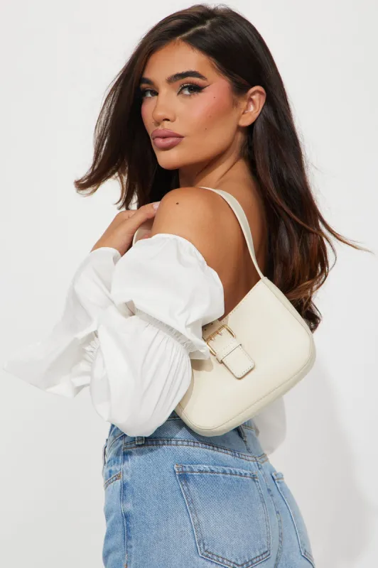 Buckle You Down Handbag - Off White sold by Fashion Nova
