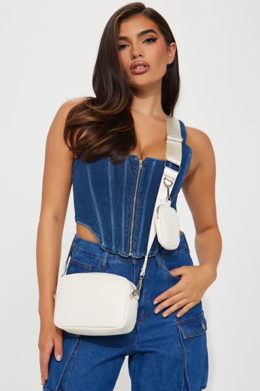 Got Everything I Need Crossbody Bag - White sold by Fashion Nova