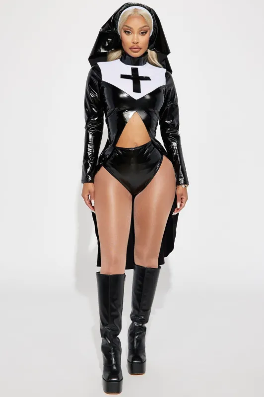 One Holy Babe Nun 3 Piece Costume Set - Black/White sold by Fashion Nova