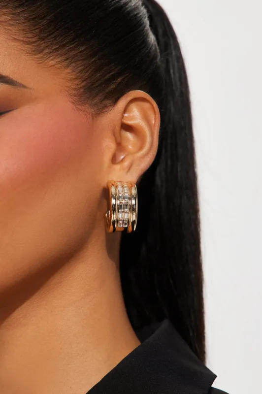Radiate Joy Earrings - Gold sold by Fashion Nova