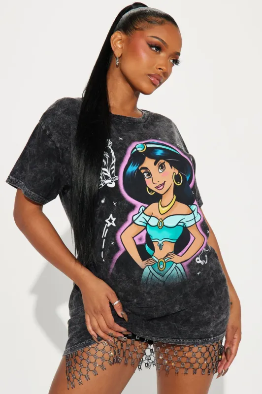 Princess Jasmine Graphic Tee - Black Wash sold by Fashion Nova
