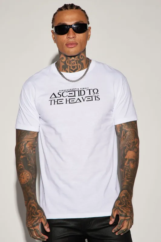 Ascend To The Heavens 17XX Short Sleeve Tee - White sold by Fashion Nova