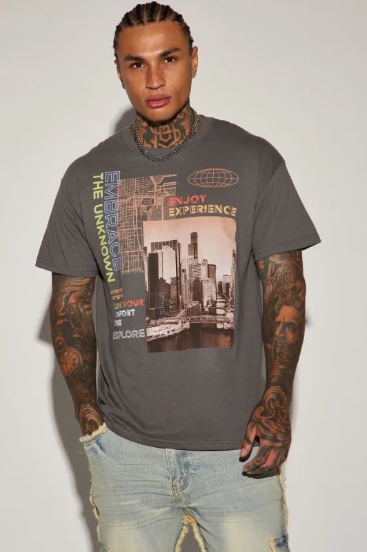 City Of Unknown Short Sleeve Tee - Charcoal sold by Fashion Nova