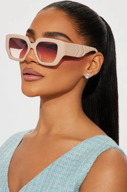 Stepping Out Sunglasses - Nude sold by Fashion Nova