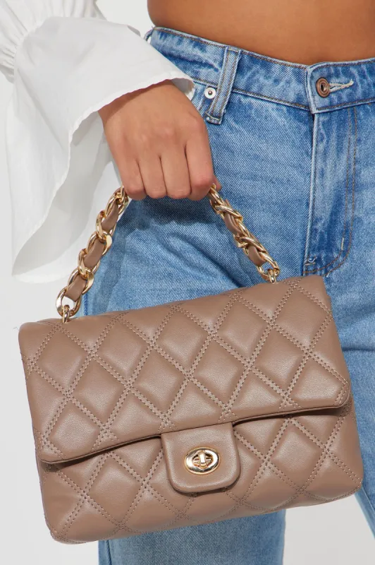 High Society Handbag - Taupe sold by Fashion Nova