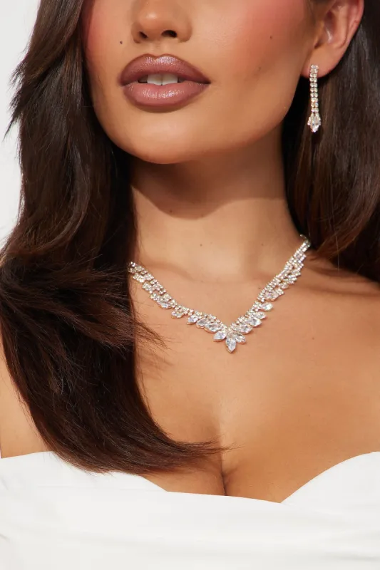 Shine Through The Night Necklace And Earring Set - Gold sold by Fashion Nova