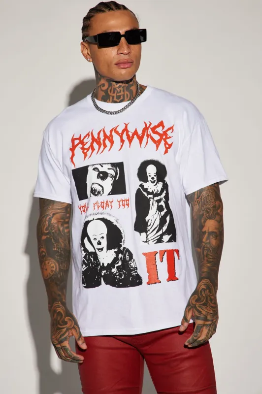 IT Pennywise Playtime Short Sleeve Tee - White sold by Fashion Nova
