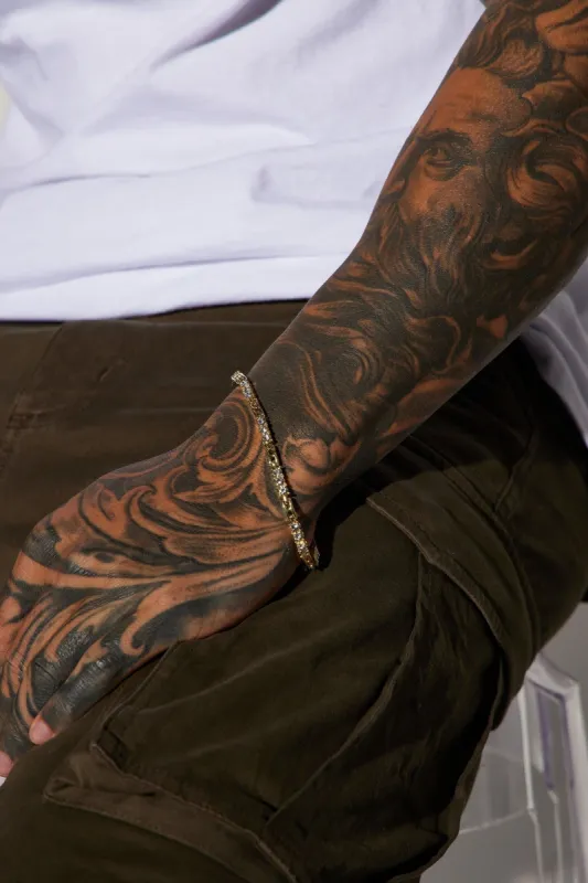 Come Up Tennis And Link Bracelet - Gold sold by Fashion Nova