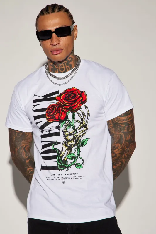 Lovesick Rose Short Sleeve Tee - White sold by Fashion Nova