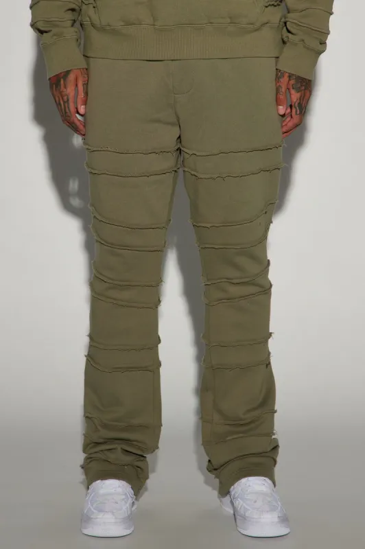 Tyson About Fray Flared Sweatpant - Olive sold by Fashion Nova