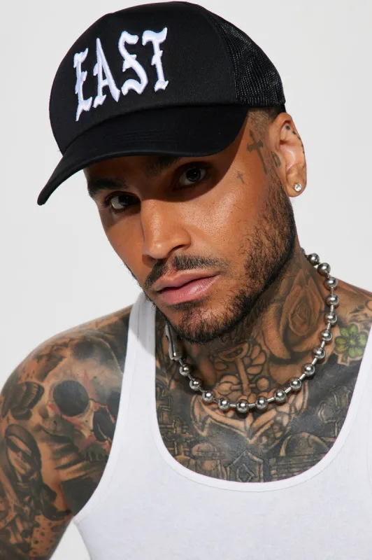 East Side Trucker Hat - Black sold by Fashion Nova