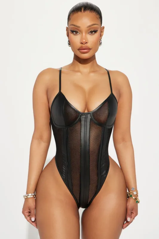 Cant Say No Bodysuit - Black sold by Fashion Nova