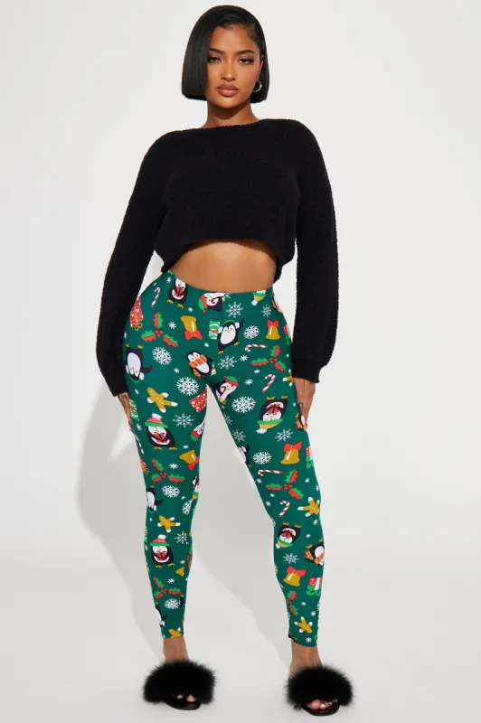 Winter Spice Holiday Legging - Green/combo sold by Fashion Nova