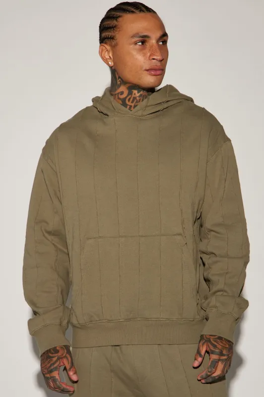 Tyson Row Down Hoodie - Olive sold by Fashion Nova