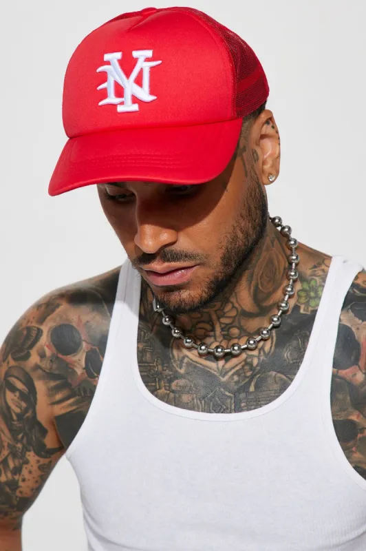 NY Trucker Hat - Red sold by Fashion Nova