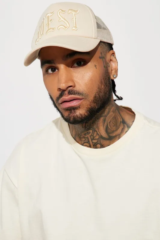 West Side Trucker Hat - Stone sold by Fashion Nova