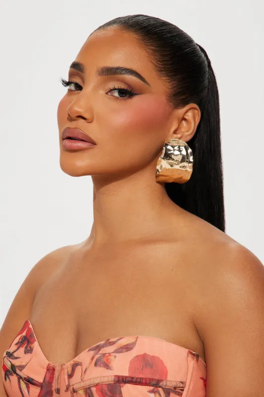 Just Rock It Earrings - Gold sold by Fashion Nova