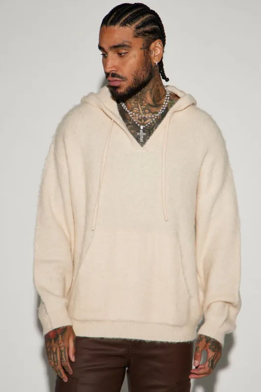 Solid Wool Hooded Sweater - Cream sold by Fashion Nova