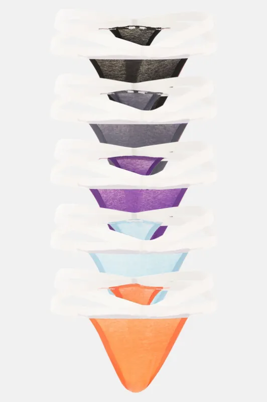 Chill Vibes 5 Pack Thong Panties - Black sold by Fashion Nova