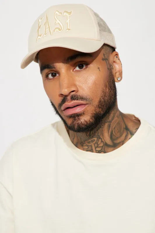 East Side Trucker Hat - Stone sold by Fashion Nova