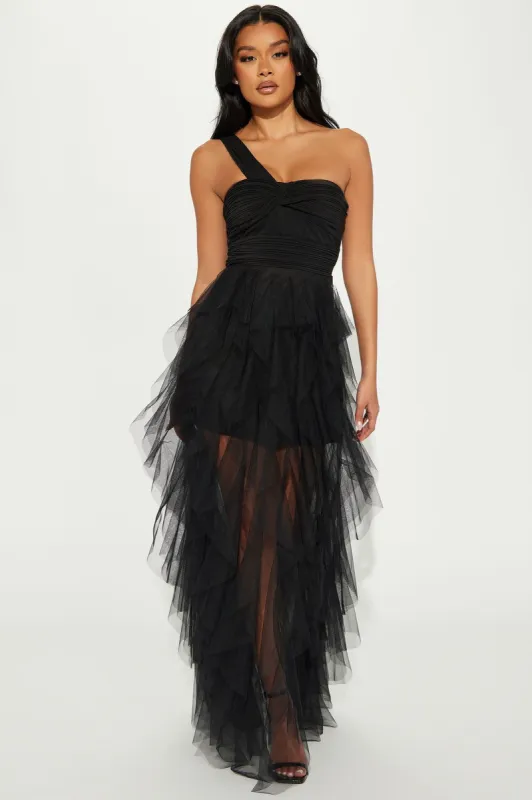 Rachel Tulle Gown - Black sold by Fashion Nova