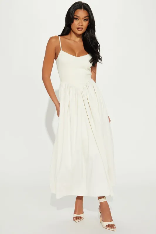 Classic Midi Dress - Cream sold by Fashion Nova