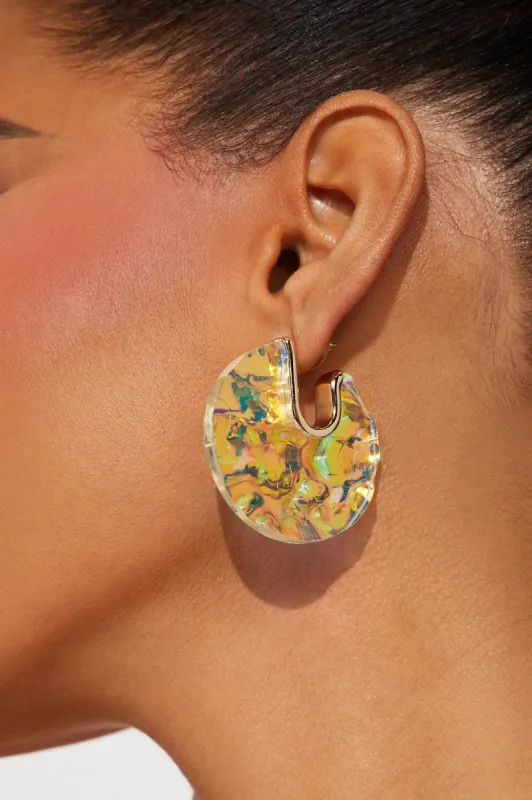Glistening Ocean Earrings - Iridescent sold by Fashion Nova