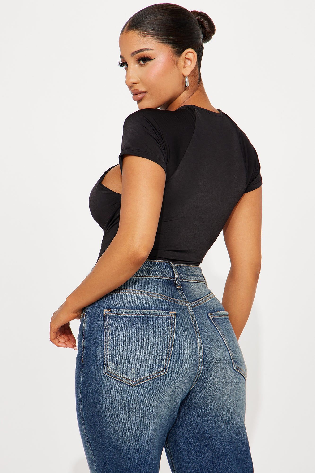 Don't Get It Twisted Short Sleeve Bodysuit - Black sold by Fashion Nova product image thumbnail 3