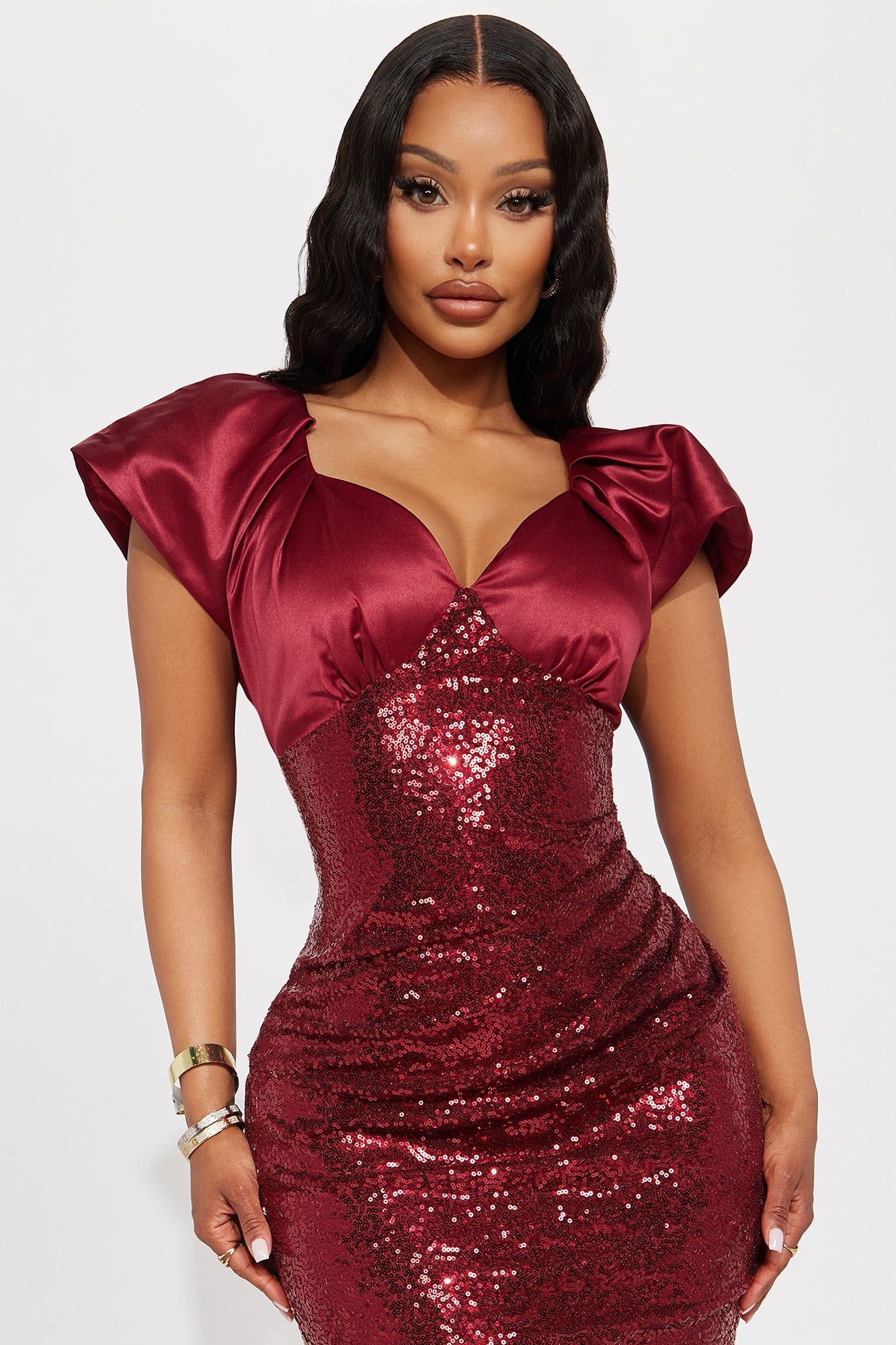 Arabella Sequin Gown - Wine sold by Fashion Nova product image thumbnail 2