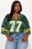 Game Winner Cropped Jersey - Hunter sold by Fashion Nova