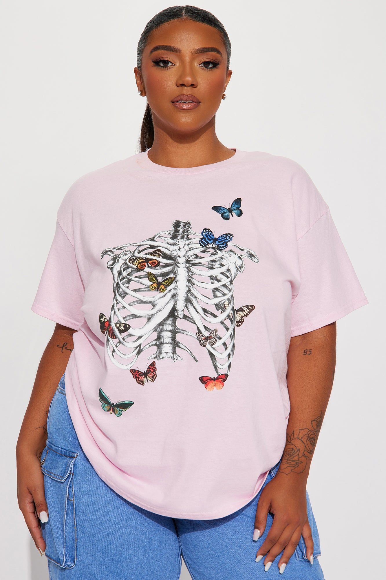 Butterfly Feels Graphic Tshirt - Pink sold by Fashion Nova product image thumbnail 4