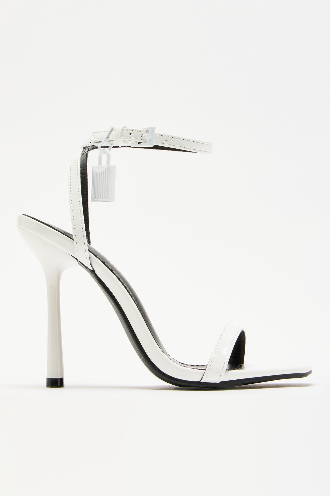No Drama Club Heeled Sandals - White sold by Fashion Nova