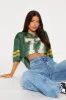 Game Winner Cropped Jersey - Hunter sold by Fashion Nova
