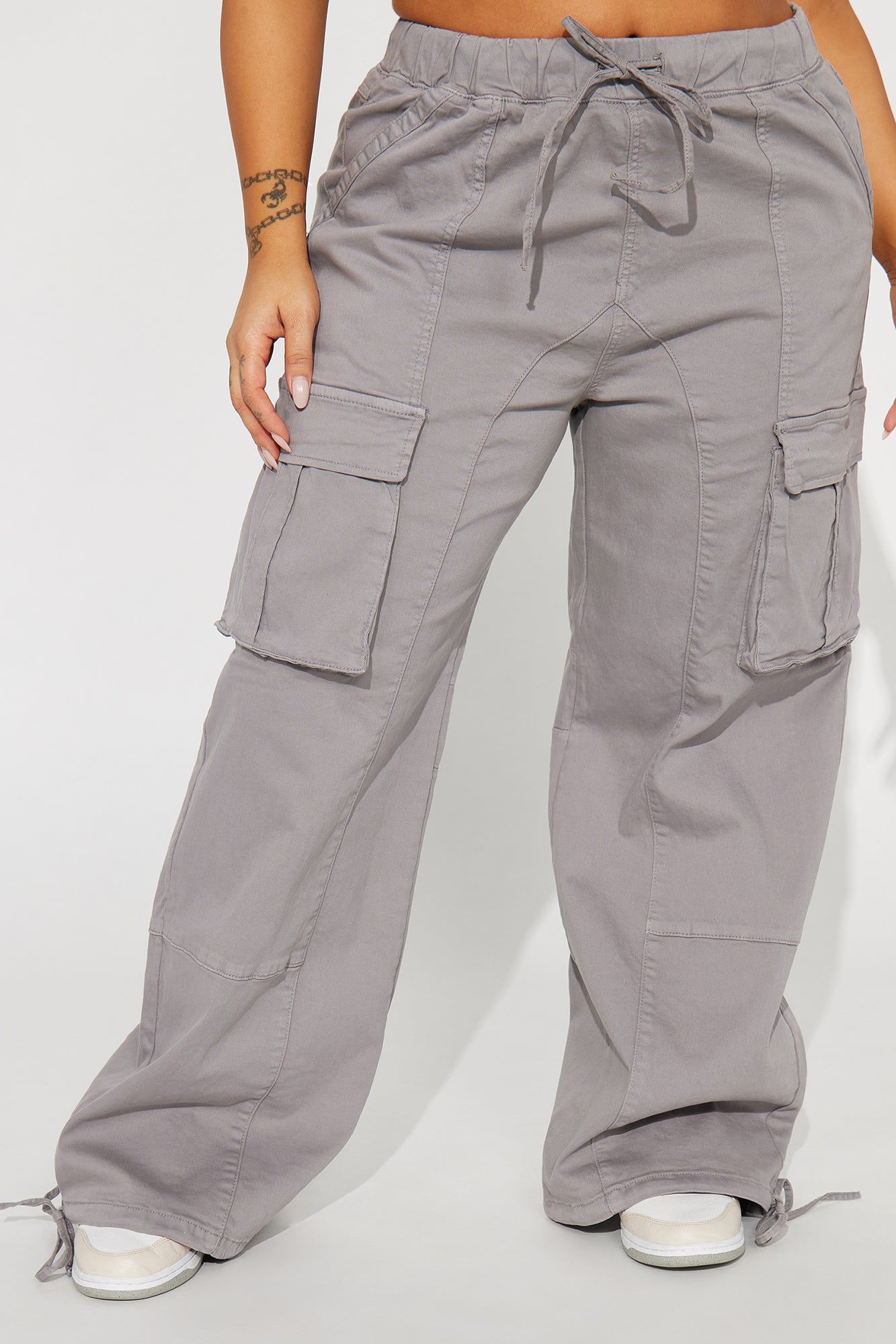 Over It Wide Leg Jogger - Grey sold by Fashion Nova product image thumbnail 5