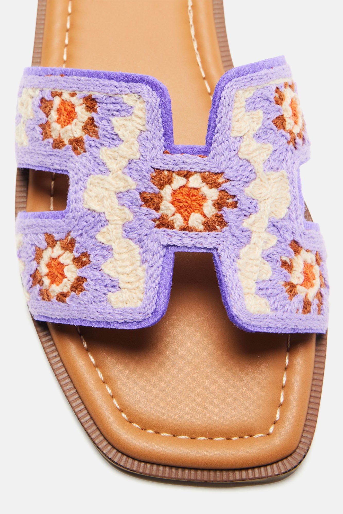 Vacation Is Calling Flat Sandals - Purple/combo sold by Fashion Nova product image thumbnail 3