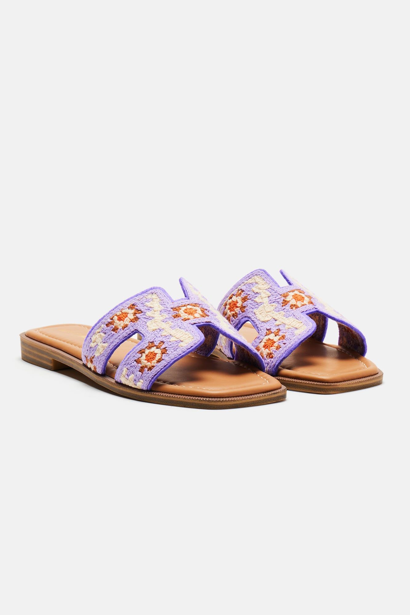 Vacation Is Calling Flat Sandals - Purple/combo sold by Fashion Nova product image thumbnail 5