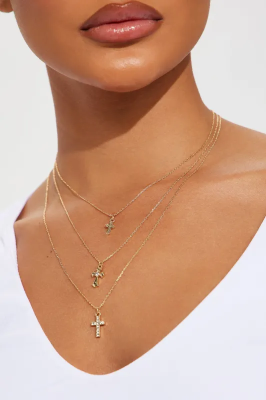 Blessings Sent From Above Necklace - Gold sold by Fashion Nova