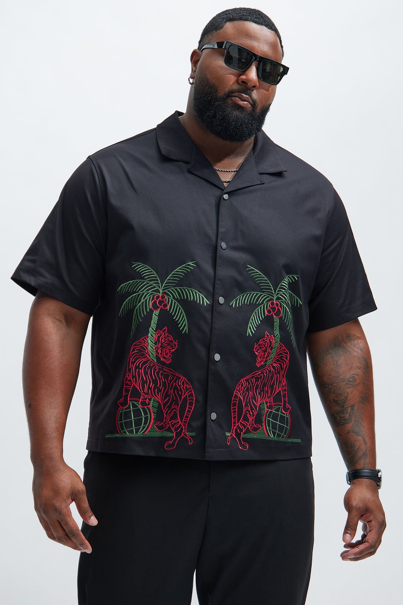 Ferocious Embroidered Shirt - Black sold by Fashion Nova product image thumbnail 5