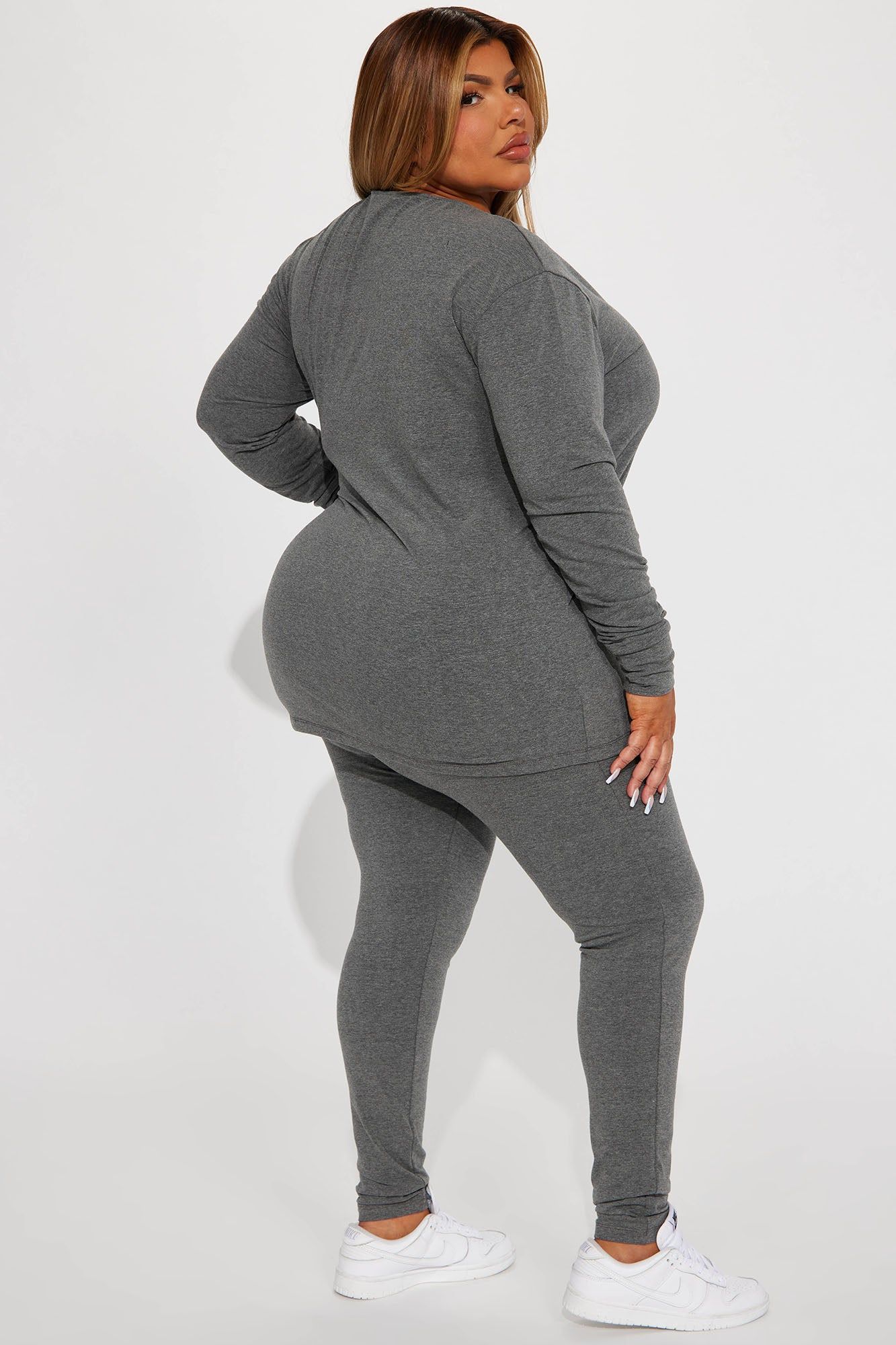 Strong N' Fearless Legging Set - Heather Grey sold by Fashion Nova product image thumbnail 5