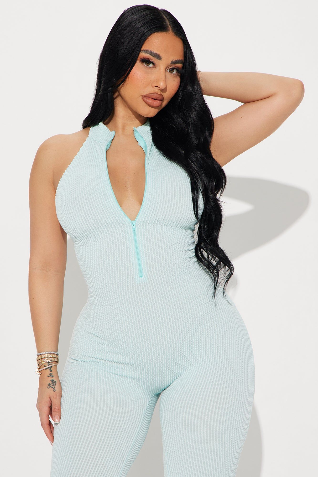 Your Latest Update Ribbed Jumpsuit - Light Blue sold by Fashion Nova product image thumbnail 2