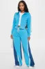 Mya Denim Mix Track Pant Set - Blue sold by Fashion Nova