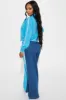 Mya Denim Mix Track Pant Set - Blue sold by Fashion Nova