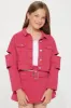 Mini Megan Feel Good Denim Jacket - Pink sold by Fashion Nova